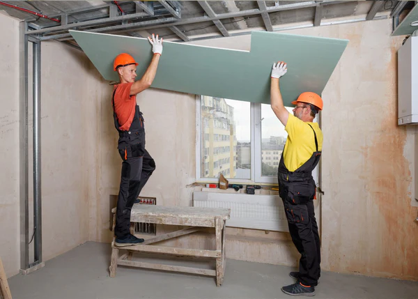 Plasterboard carrier hire London - safer carrying of boards on site