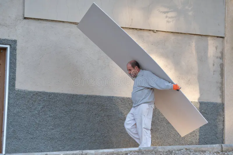 Sheet lifter hire London for positioning plasterboard